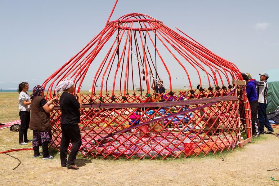 The yurt, symbol of Kyrgyzstan